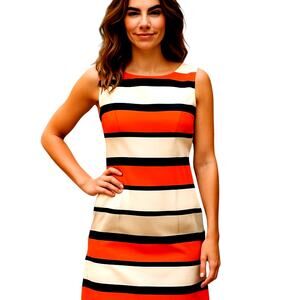 Alyx Limited 10 Orange Women's Sleeveless Dress Miss Size Medium M